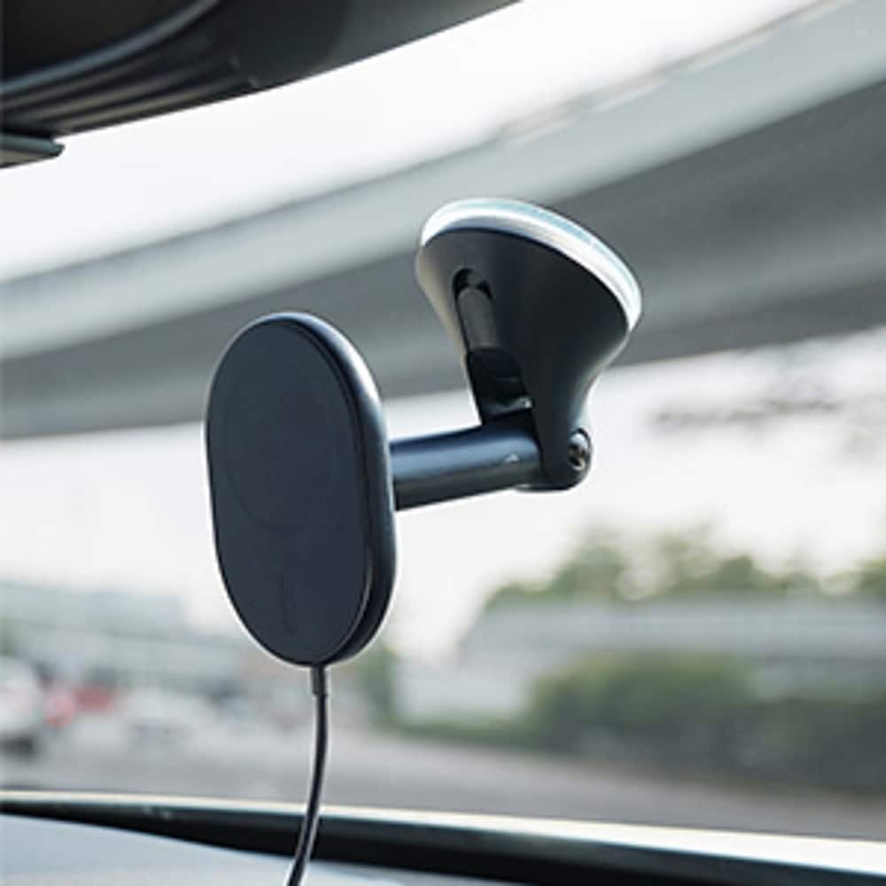 Alt View 18. iOttie - Velox MagSafe Compatible Magnetic Wireless Charging Dash & Windshield Mount - Dark Blue.