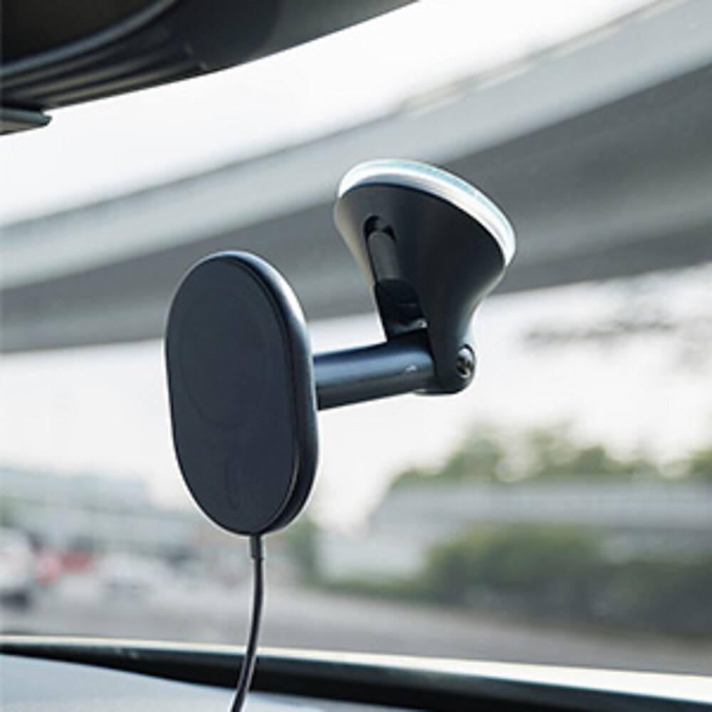 Alt View 18. iOttie - Velox MagSafe Compatible Magnetic Wireless Charging Dash & Windshield Mount - Dark Blue.