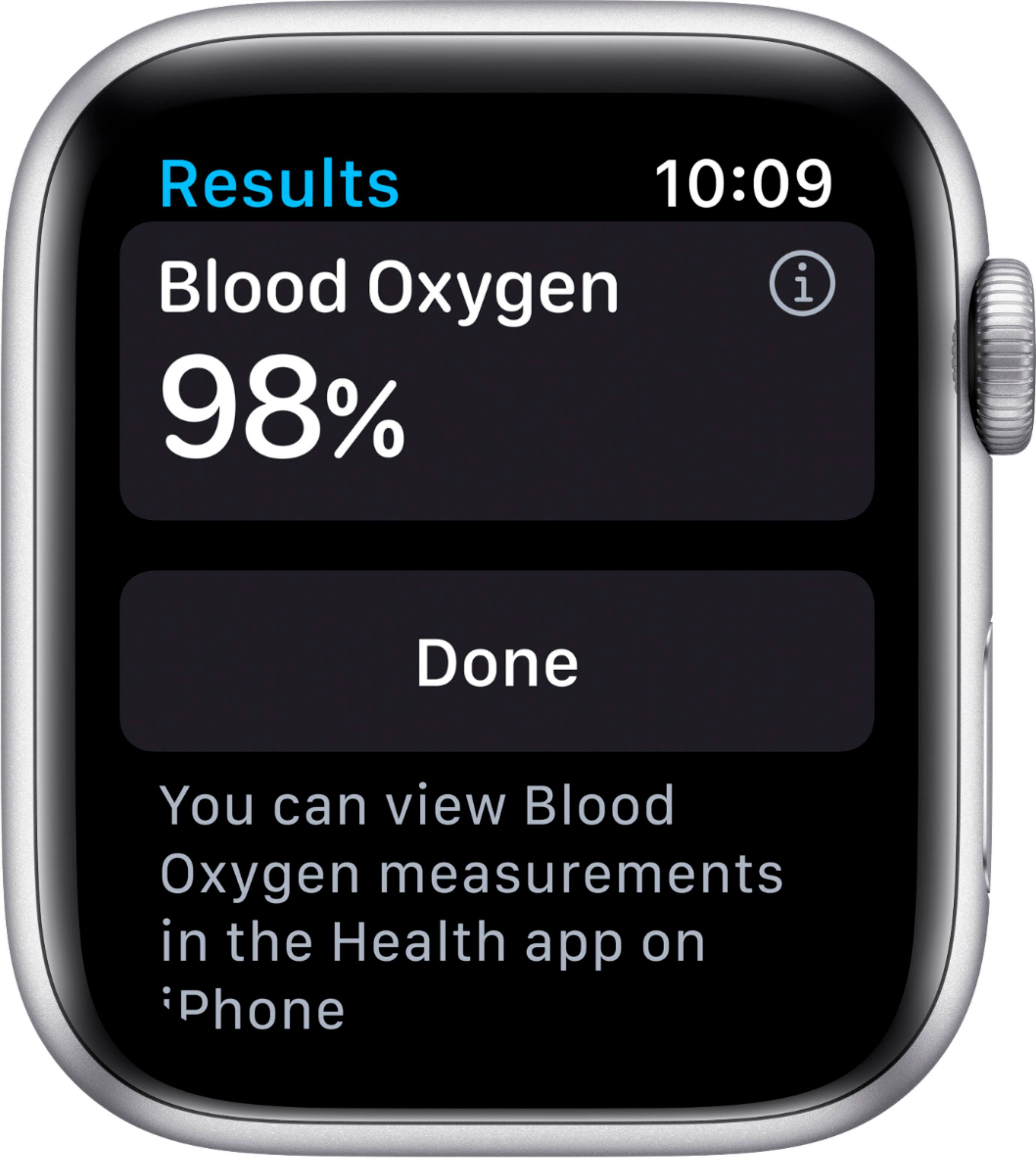 Alt View 12. Apple - Refurbished Apple Watch Nike Series 6 (GPS) 44mm Silver Aluminum Case with Pure Platinum/Black Nike Sport Band.