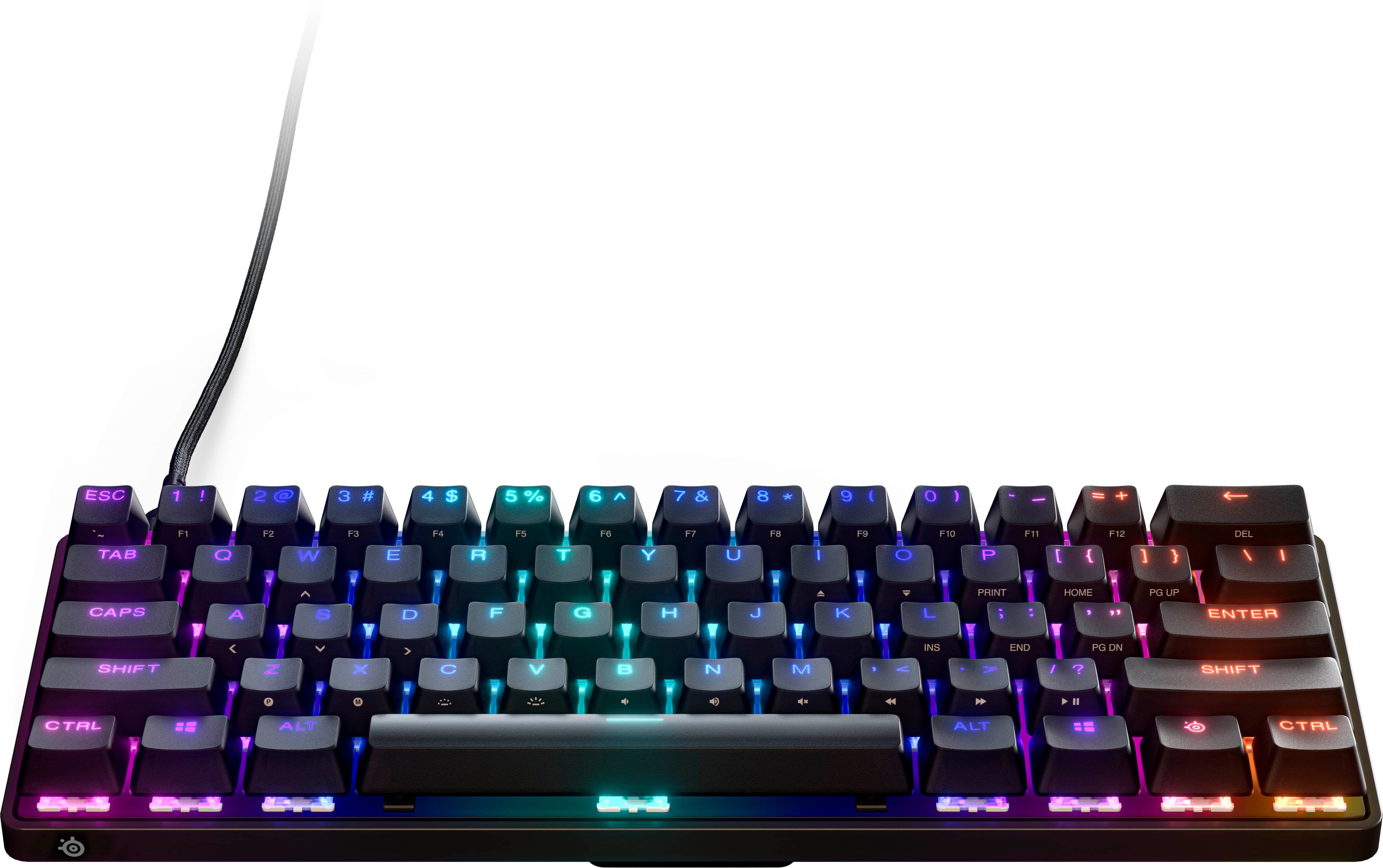SteelSeries Apex 9 Mini 60% Wired OptiPoint Adjustable Actuation Switch  Gaming Keyboard with RGB Lighting Black 64837 - Best Buy