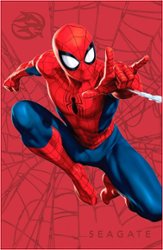 Seagate - Spider-Man SE FireCuda 2TB External USB 3.2 Gen 1 Hard Drive with White LED Lighting - Red - Front_Zoom