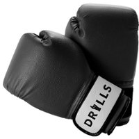 DRILLS - 12oz Boxing Gloves - Black - Front_Zoom