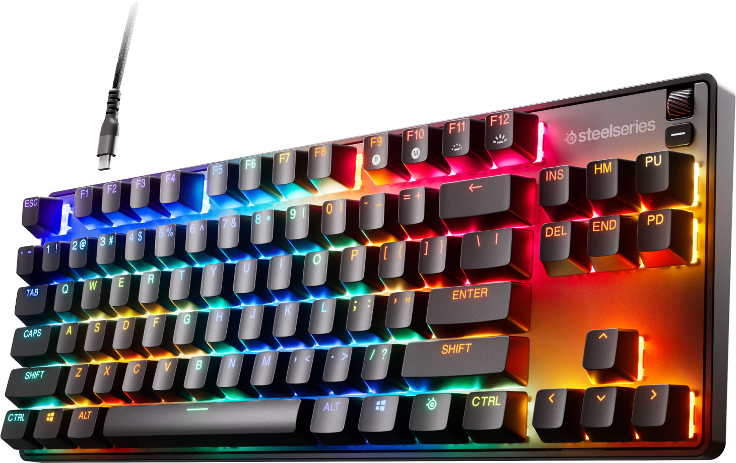 SteelSeries Apex 9 TKL Wired OptiPoint Adjustable Actuation Switch Gaming  Keyboard with RGB Lighting Black 64847 - Best Buy