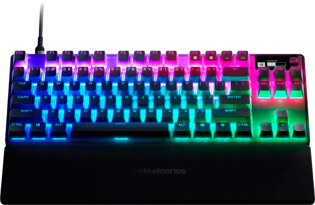 SteelSeries Apex Pro Mini 60% Wireless Mechanical OmniPoint 2.0 Adjustable  Actuation Switch Gaming Keyboard with RGB Backlighting Black 64842 - Best  Buy