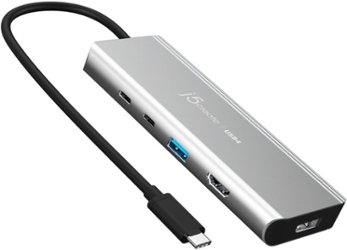 j5create - USB4 Dual 4K Multi-Port Hub - Space Gray/Black - Front_Zoom