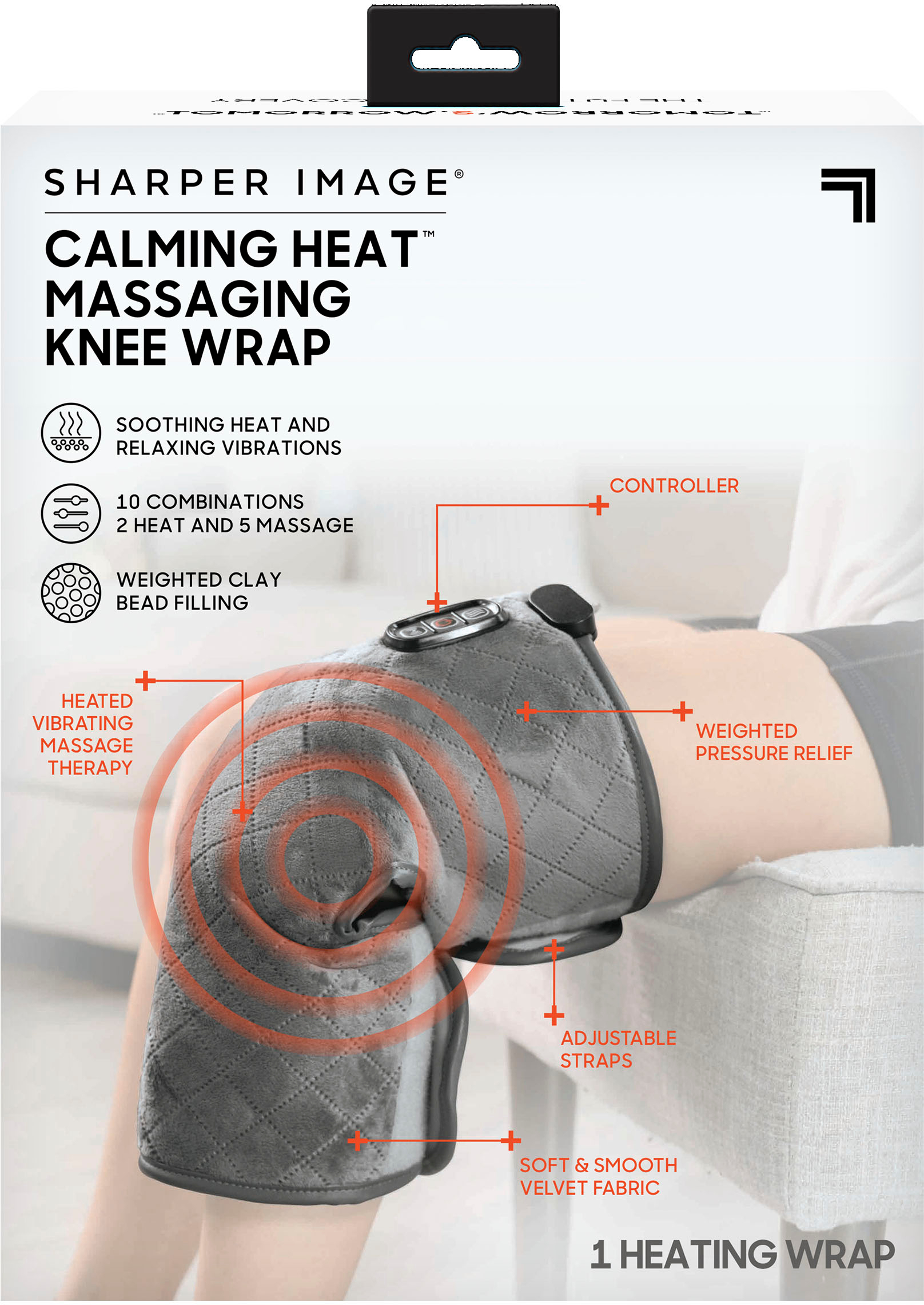 Calming Heat Knee Wrap Grey CWT16003 - Best Buy