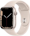 Geek Squad Certified Refurbished Apple Watch Series 7 (GPS) 45mm Starlight Aluminum Case with Starlight Sport Band - Starlight