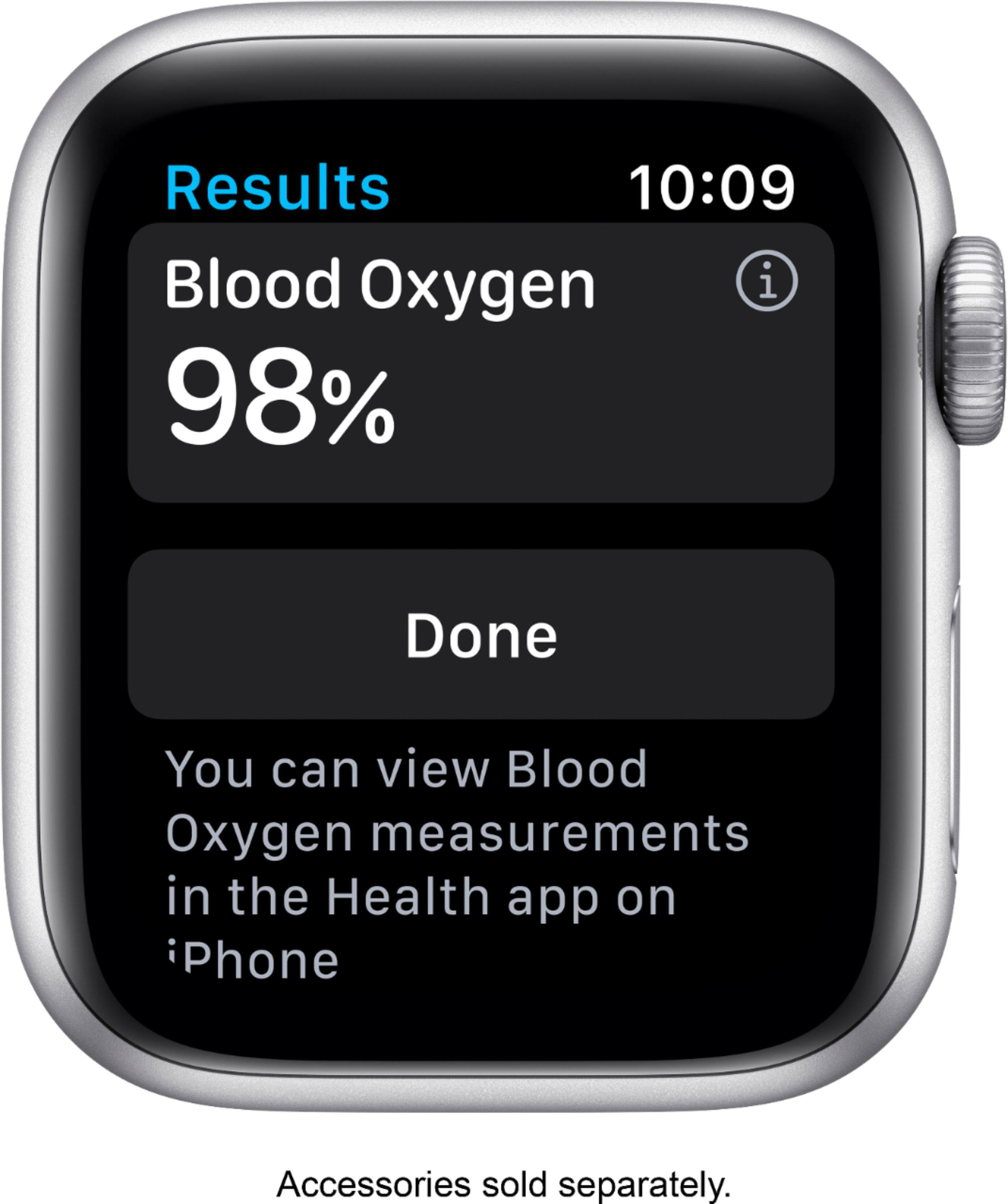 Alt View 12. Apple - Geek Squad Certified Refurbished Apple Watch Series 6 (GPS) 40mm Silver Aluminum Case with White Sport Band - Silver.