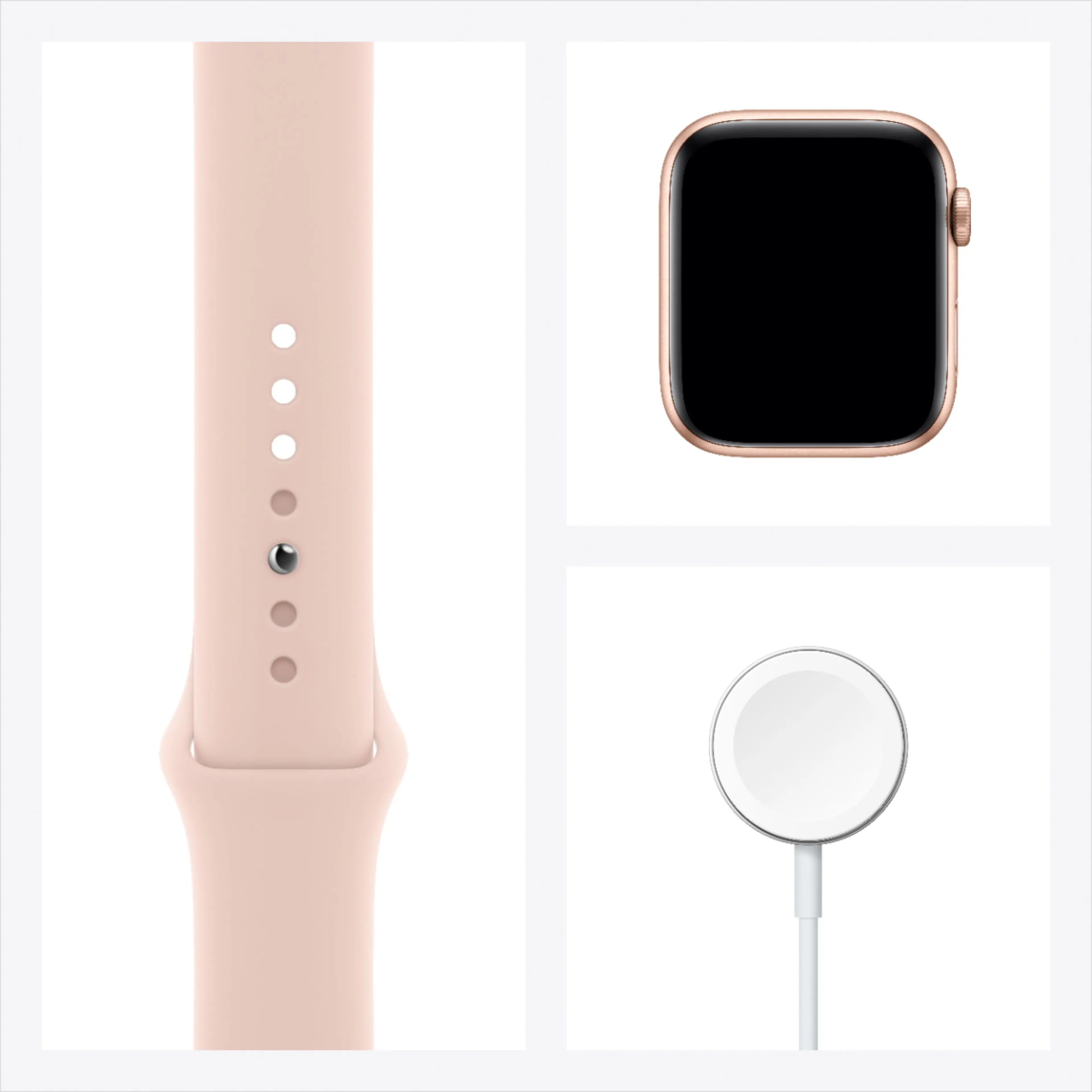 Alt View 15. Apple - Geek Squad Certified Refurbished Apple Watch Series 6 (GPS) 44mm Gold Aluminum Case with Pink Sand Sport Band - Gold.