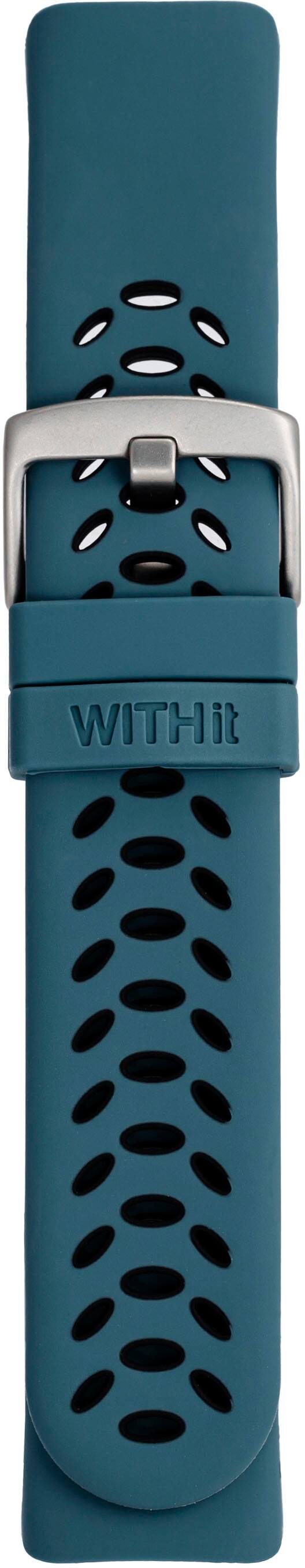 Alt View 17. WITHit - Fitbit Charge 5 & 6 3-pack (black mesh, bluestone sport and black woven) - Woven Black/Bluestone/Black.