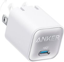 Anker - 511 (Nano 3) 30W Wall Charger  with USB-C GaN for iPhone 14/14 Pro/14 Pro Max/13 Pro/13 Pro Max, Galaxy, iPad - Aurora White - Alt_View_Zoom_11