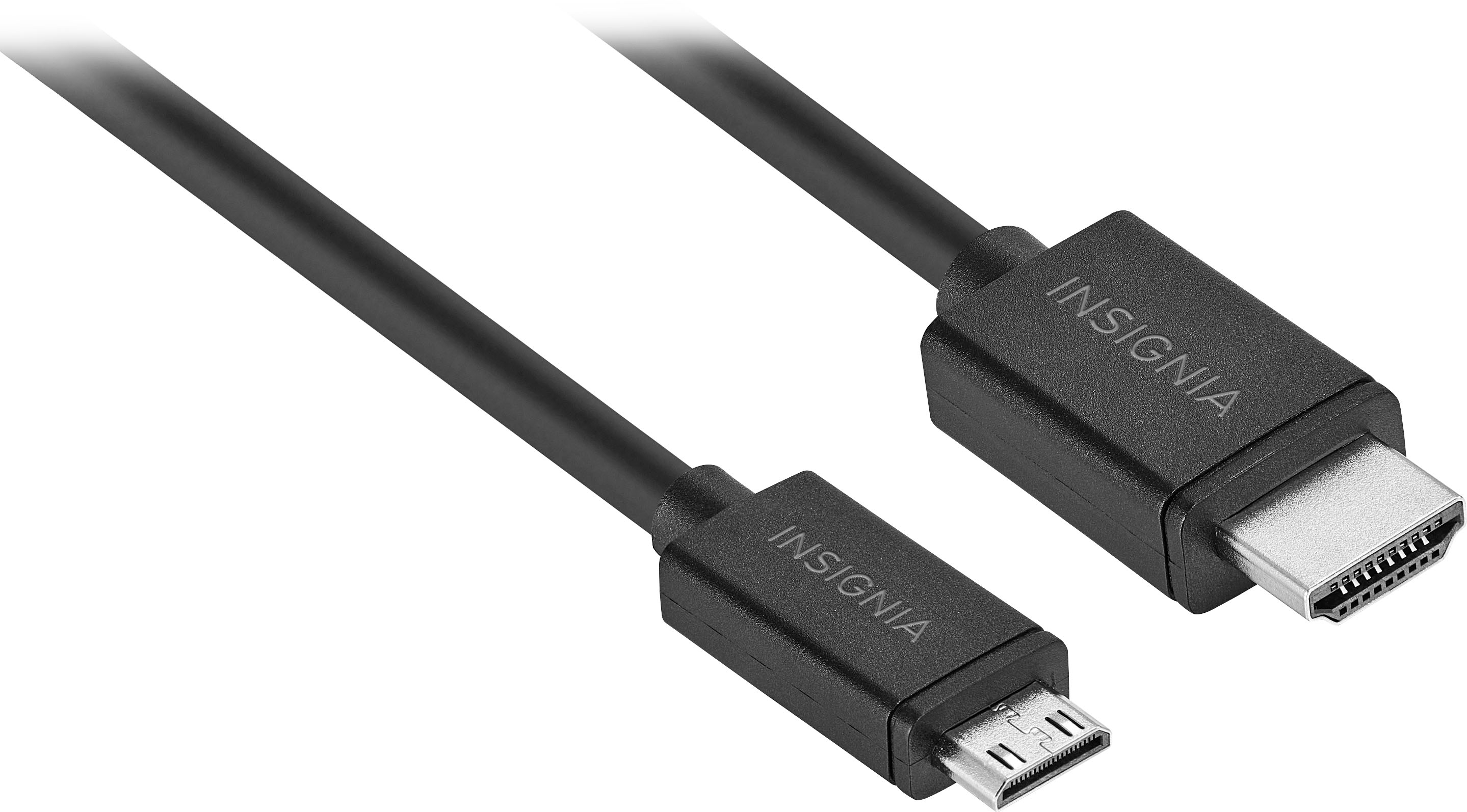 Angle View: Insignia™ - 4' High-Speed HDMI-to-Mini HDMI Cable - Black