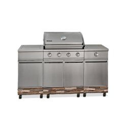 TYTUS Grills - Ash Stacked Stone Propane Grill Island - Silver - Angle_Zoom