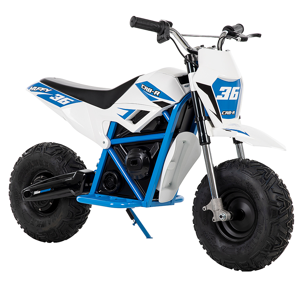 Huffy CR8-R Battery-Powered Ride-On Mini Bike White, blue 17201
