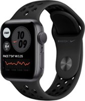 Refurbished Apple Watch Nike Series 6 (GPS) 40mm Space Gray Aluminum Case with Anthracite/Black Nike Sport Band - Space Gray - Front_Zoom