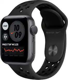 Apple Refurbished Watch Nike Series 6 (GPS) 40mm Aluminum Casewith Anthracite/Black Nike Sport Band - Space Gray - (2020)