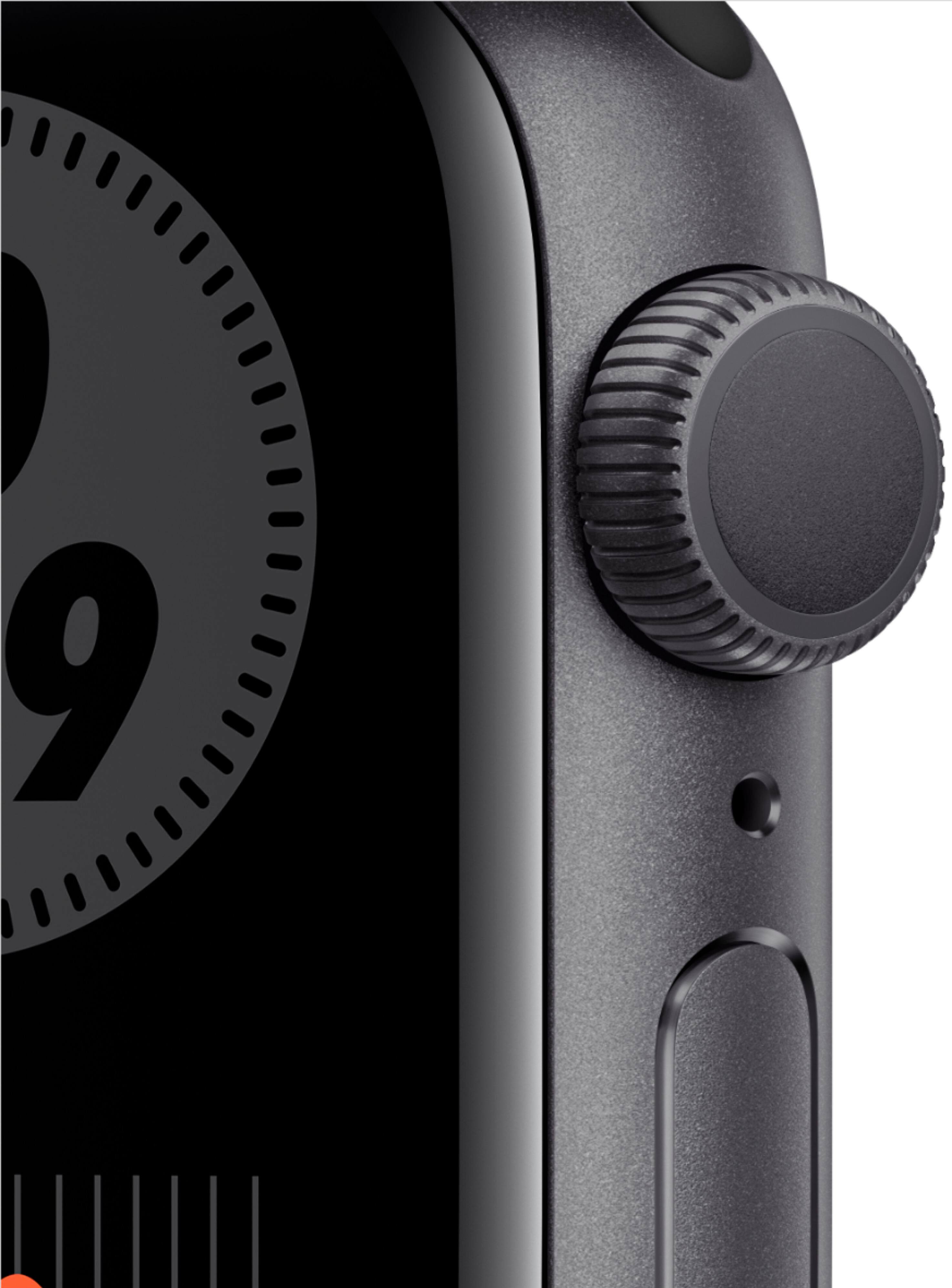 Alt View 11. Apple - Refurbished Apple Watch Nike Series 6 (GPS) 40mm Space Gray Aluminum Case with Anthracite/Black Nike Sport Band - Space Gray.
