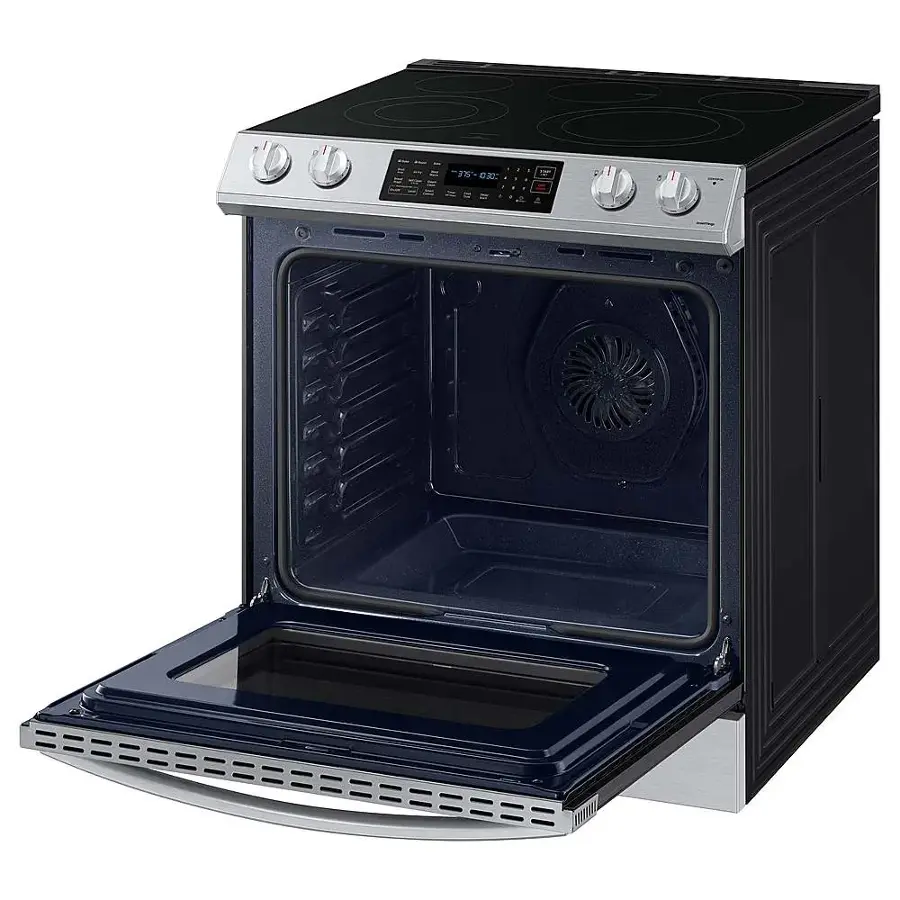 Alt View 17. Samsung - 6.3 cu. ft. Smart Slide-in Electric Range with Air Fry and Convection - Stainless Steel.