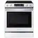 Front. Samsung - BESPOKE 6.3 cu. ft. Smart Rapid Heat Induction Slide-in Range with Air Fry & Convection+ - White Glass.