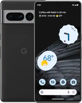 Front. Google - Pixel 7 Pro 256GB (Unlocked) - Obsidian.