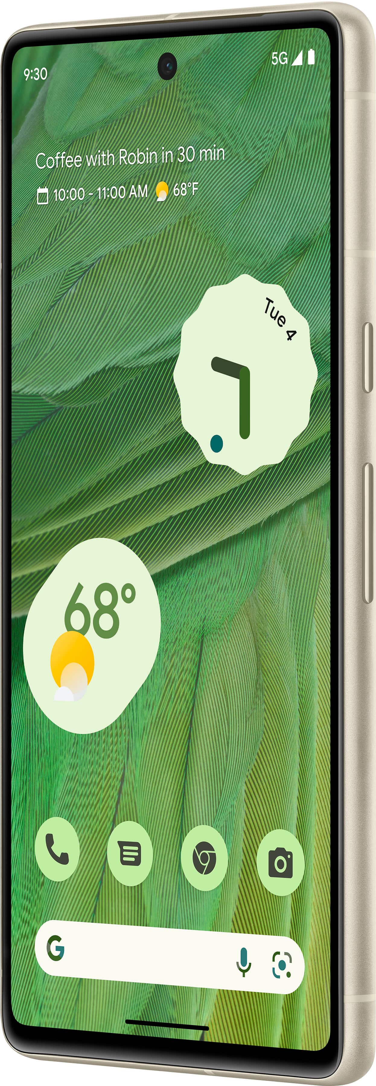 Angle. Google - Pixel 7 256GB (Unlocked) - Lemongrass.