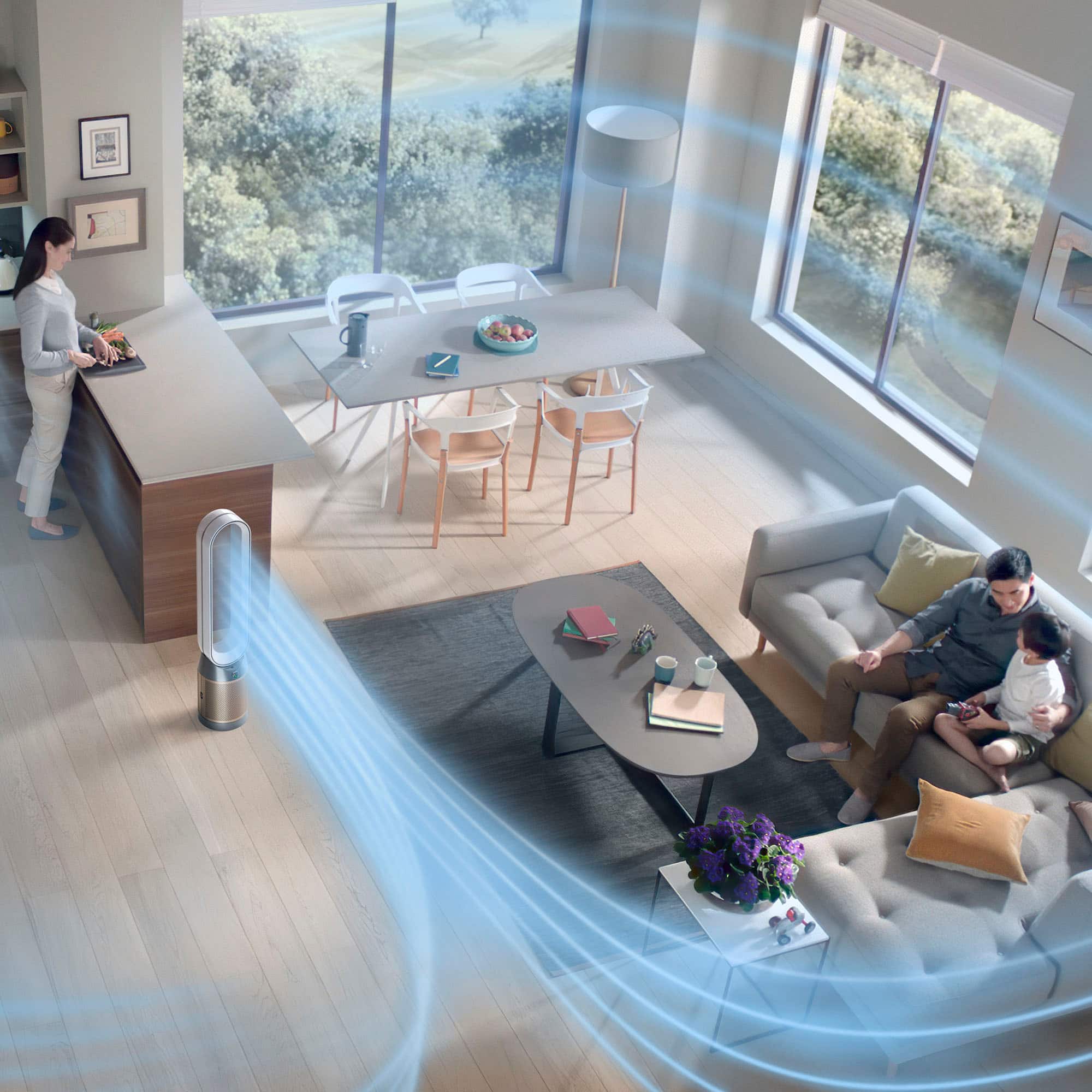 Alt View 17. Dyson - Purifier Cool Formaldehyde TP09 - White/Gold.