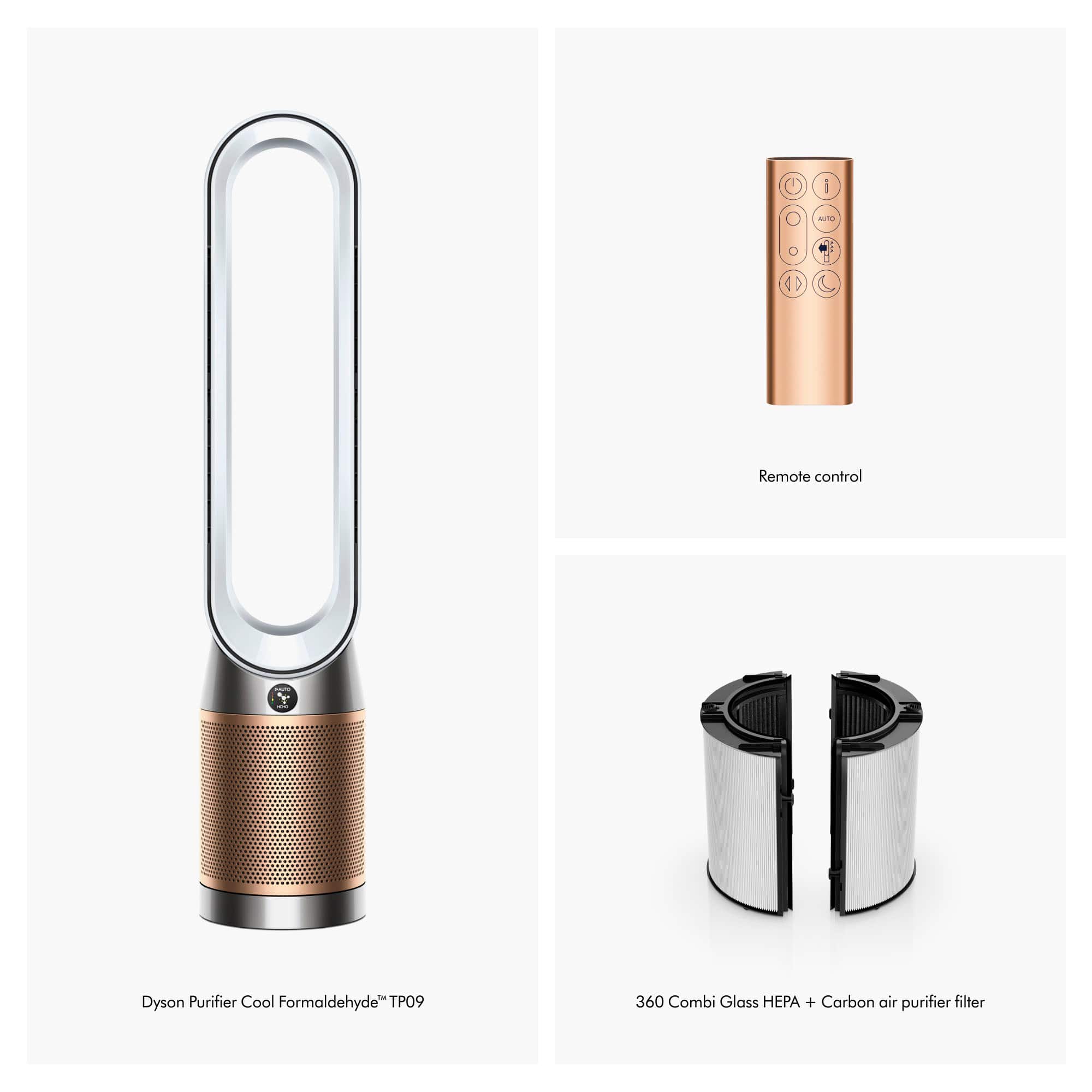 Alt View 11. Dyson - Purifier Cool Formaldehyde TP09 - White/Gold.
