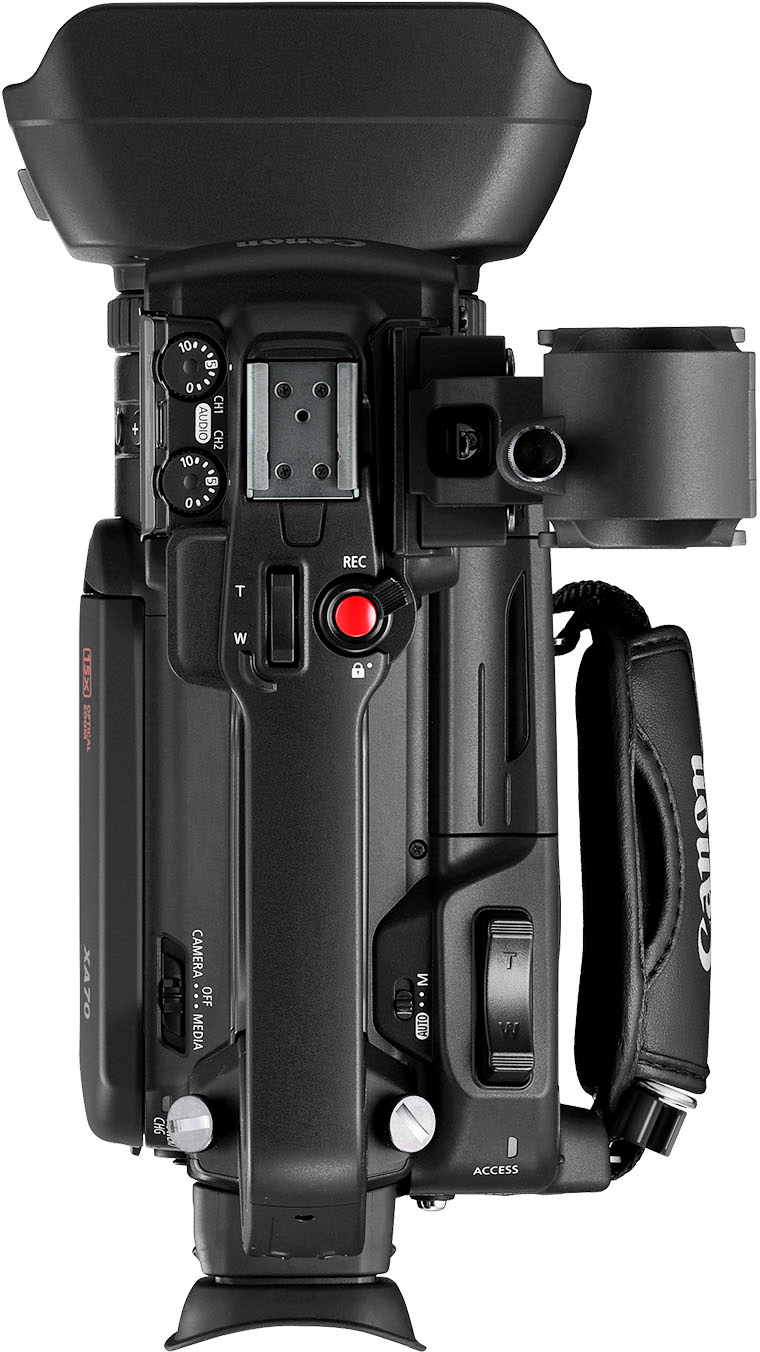Back View: Canon - XA70 Professional Camcorder - Black