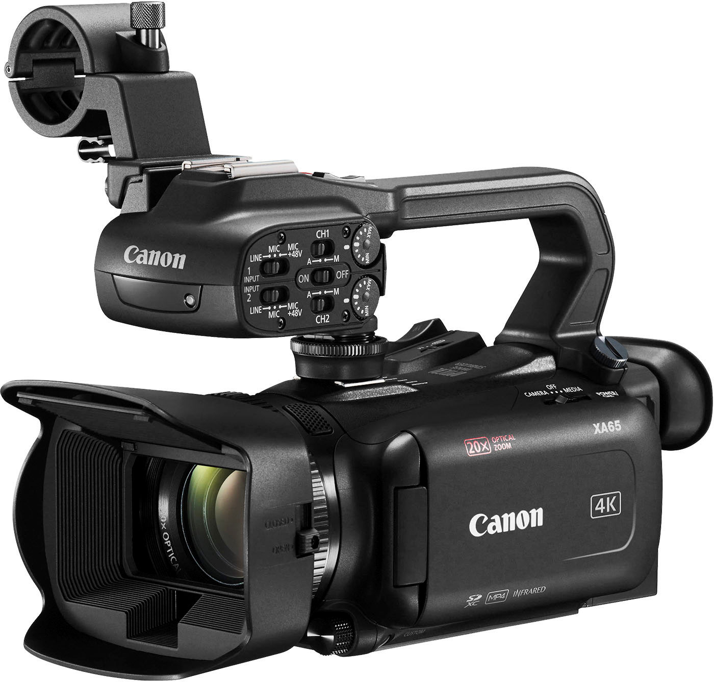 Back View: Canon - XA65 Professional Camcorder - Black
