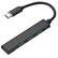 Front. Sanoxy - USB-C Type C to USB 3.0 4 Port Hub Splitter-Black - Black.