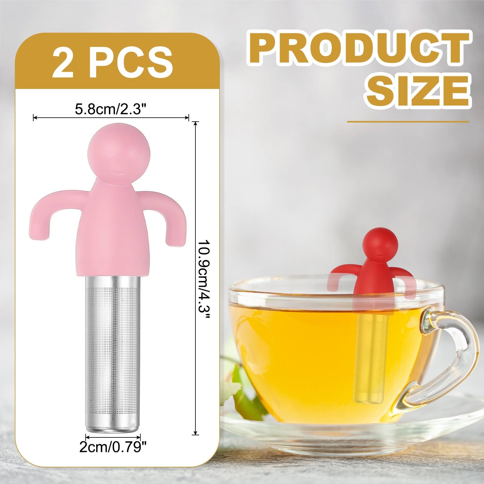 2 PCS  
PRODUCT SIZE  
5.8cm/2.3"  
10.9cm/4.3"  
2cm/0.79"