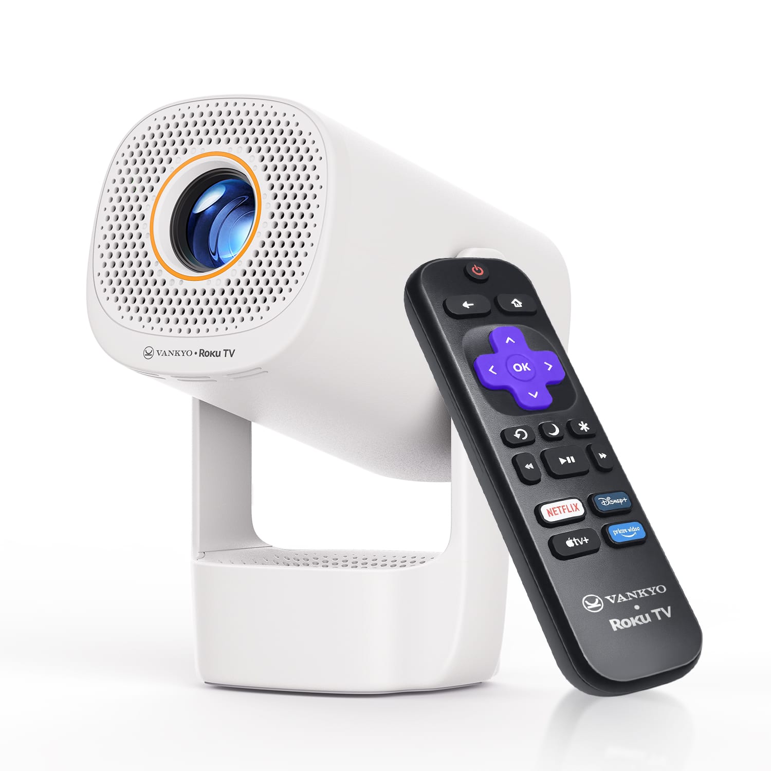 Vankyo Leisure 3R Air Smart Projector with Built in Roku TV White