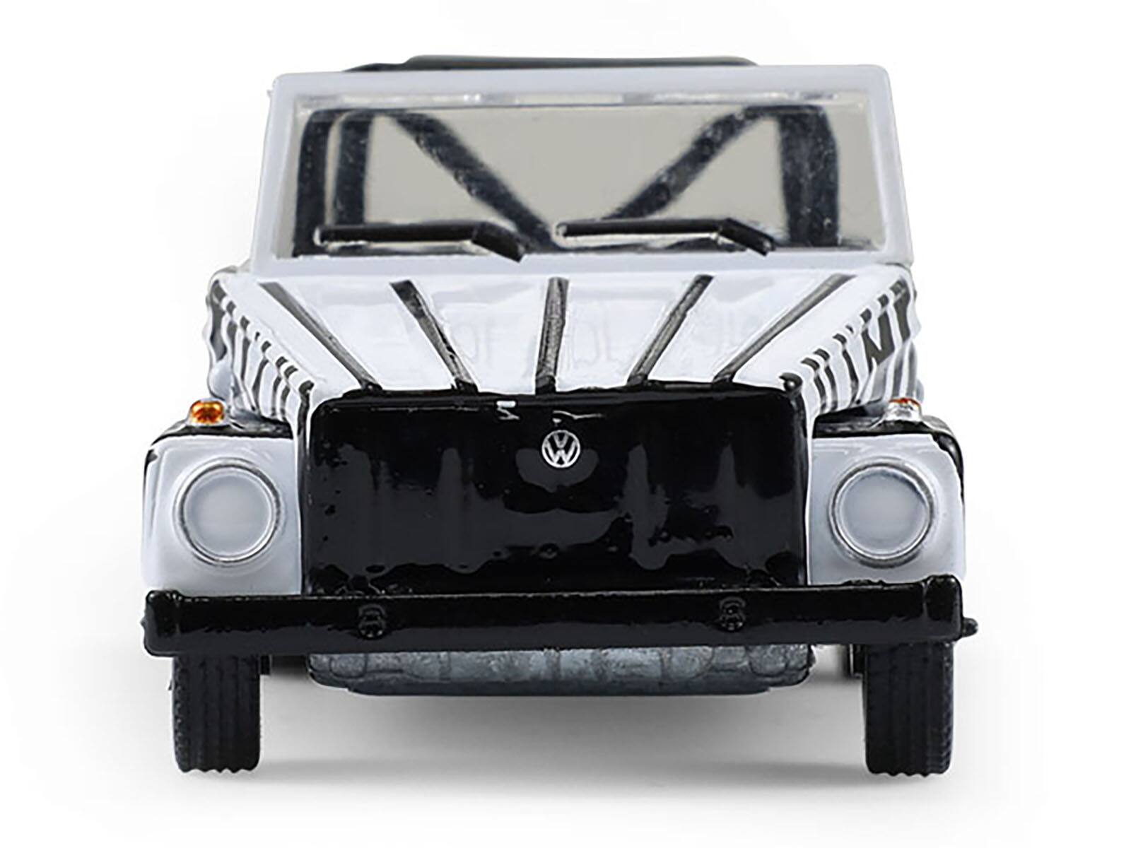 Back. Greenlight - 1974 Volkswagen Thing (Type 181) "Safari Adventure" Black and White Zebra Stripes "Club Vee-Dub" Series 21 1/64 - Black and White.