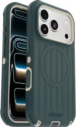 OtterBox - iPhone 18 Pro & iPhone 17 Pro (Only) Defender Series Case - Includes Holster Clip Kickstand - Snaps on MagSafe - Mountain Pass