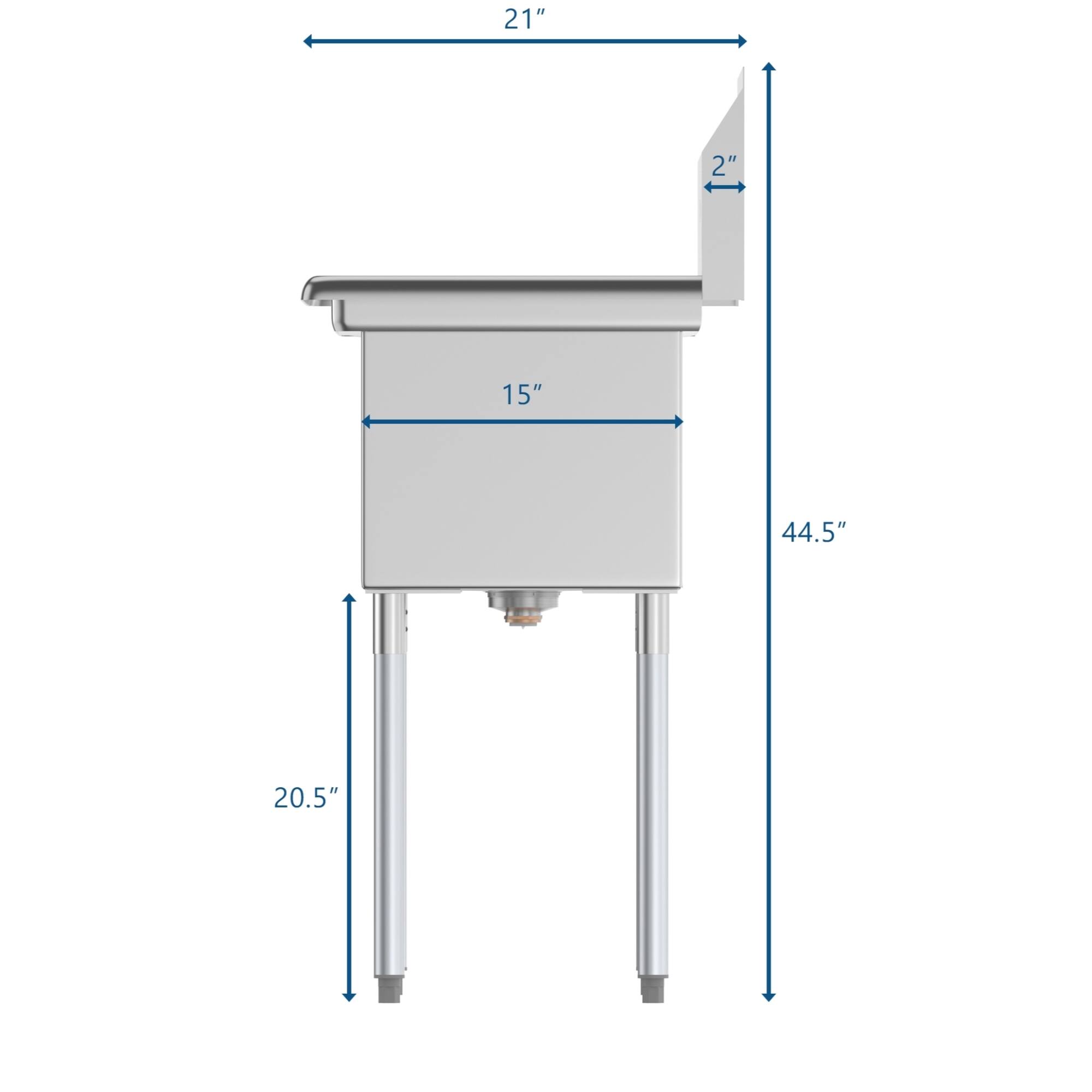 21"  
15"  
20.5"  
44.5"  
2"