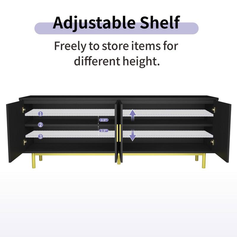 Adjustable Shelf  
Freely to store items for different height.  
1  
2  
3  
2.5"  
2.5"