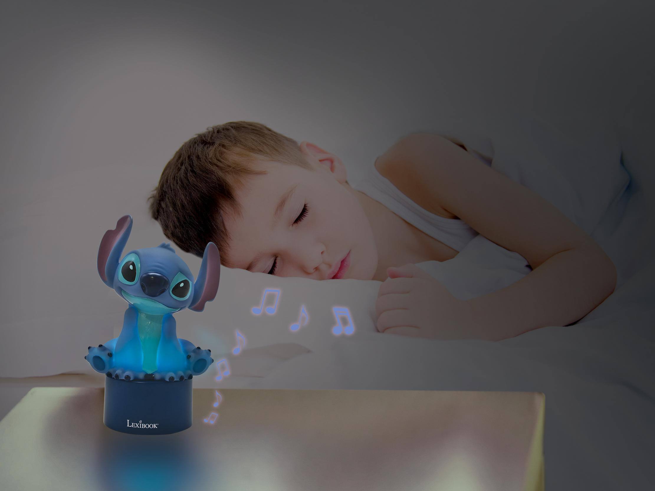 Alt View 4. Lexibook - Disney Stitch Nightlight Bluetooth Speaker.