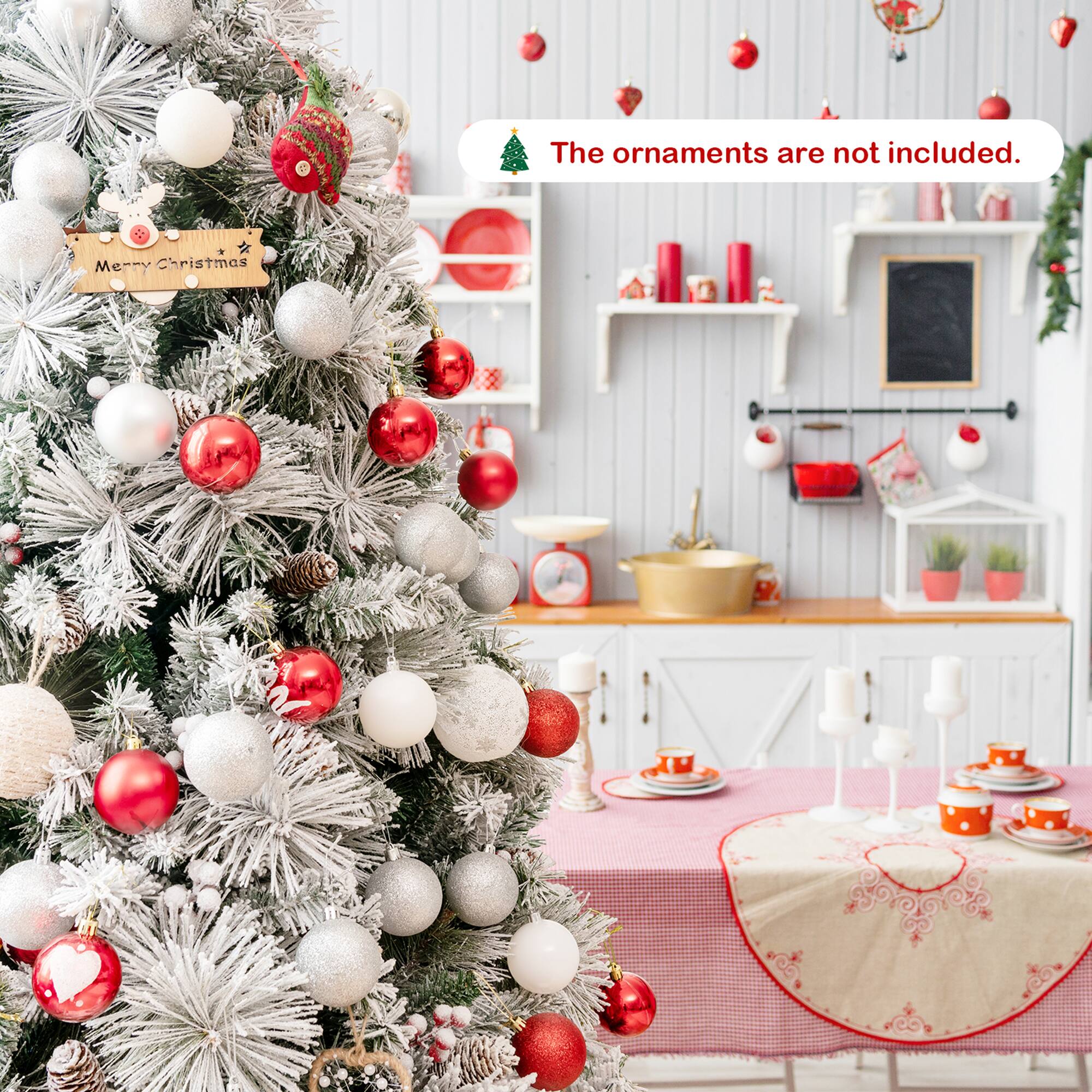 The ornaments are not included.

Merry Christmas