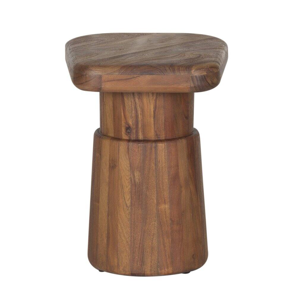 Alt View 2. Porter Designs - Ekta Solid Acacia Wood End Table - Brown.