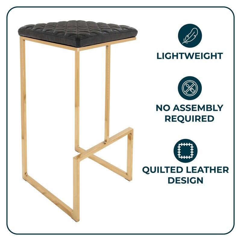 LIGHTWEIGHT  
NO ASSEMBLY REQUIRED  
QUILTED LEATHER DESIGN