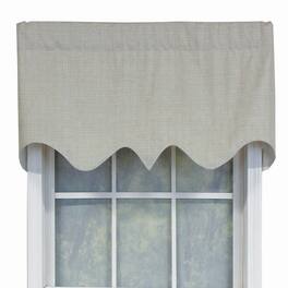 RLF Home - R-Crosby Essential Solid Color Fabric Printed Regal Valance 3" Rod Pocket 50" x 17" - Sand