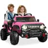 Front. Best Choice Products - Best Choice Products Kids 24V 2-Seater Electric Ride-On Car Truck w/ Parent Control, Bluetooth, LED Lights - Pink - Pink.
