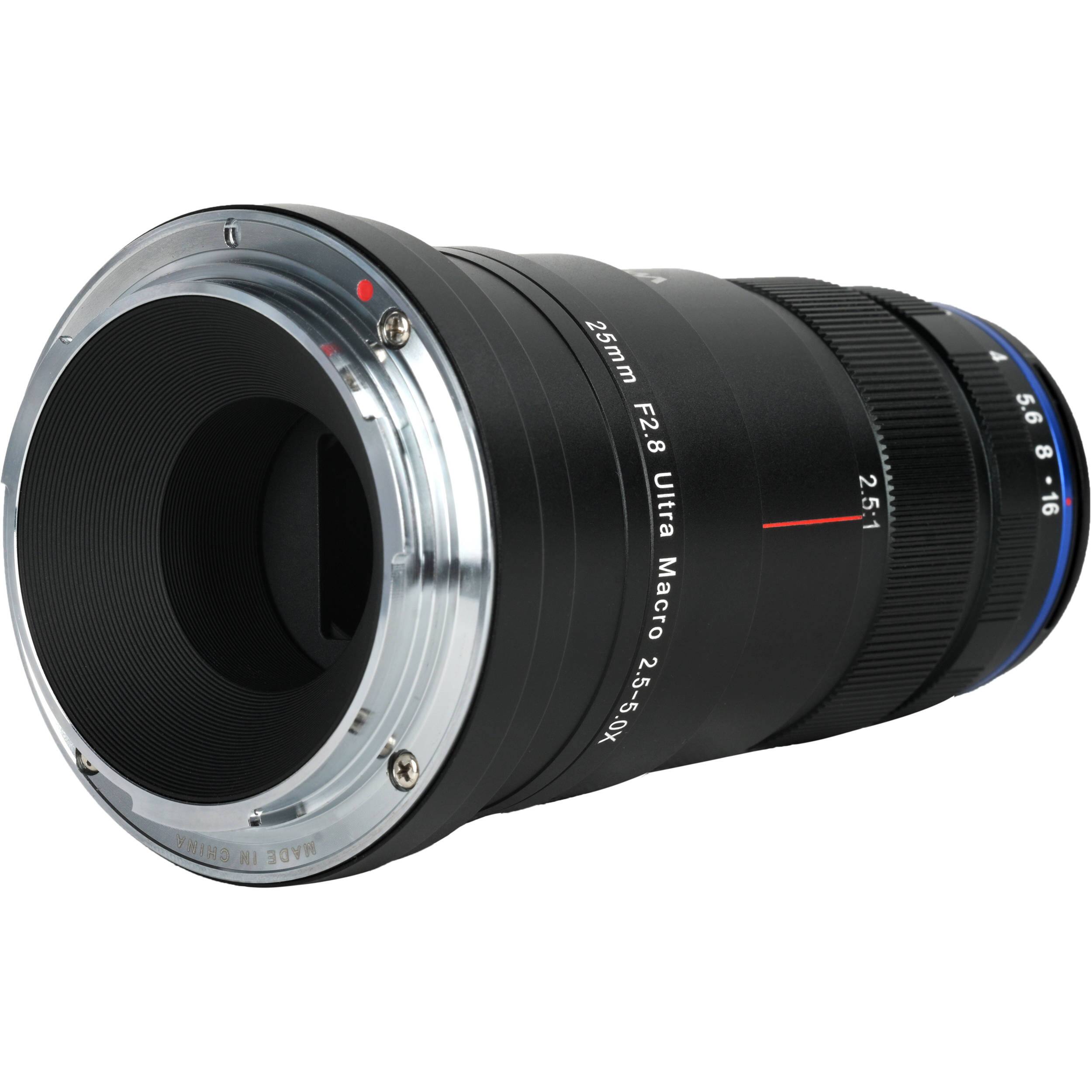 25mm F2.8 Ultra Macro 2.5-5.0X 2.5:1 & 5.6 8 8-16 16 CHINA MADE
