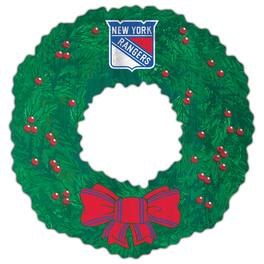 Fan Creations - New York Rangers 16'' Team Wreath Sign - Green