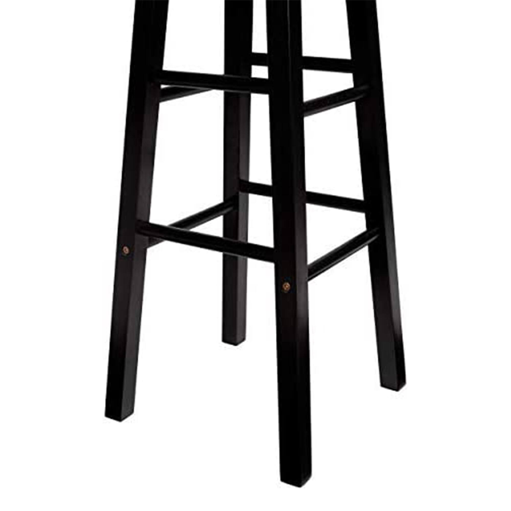 Alt View 4. PJ Wood - PJ Wood Classic Round Seat 24 Inch Kitchen and Counter Stools, Black (4 Pack) - Black.