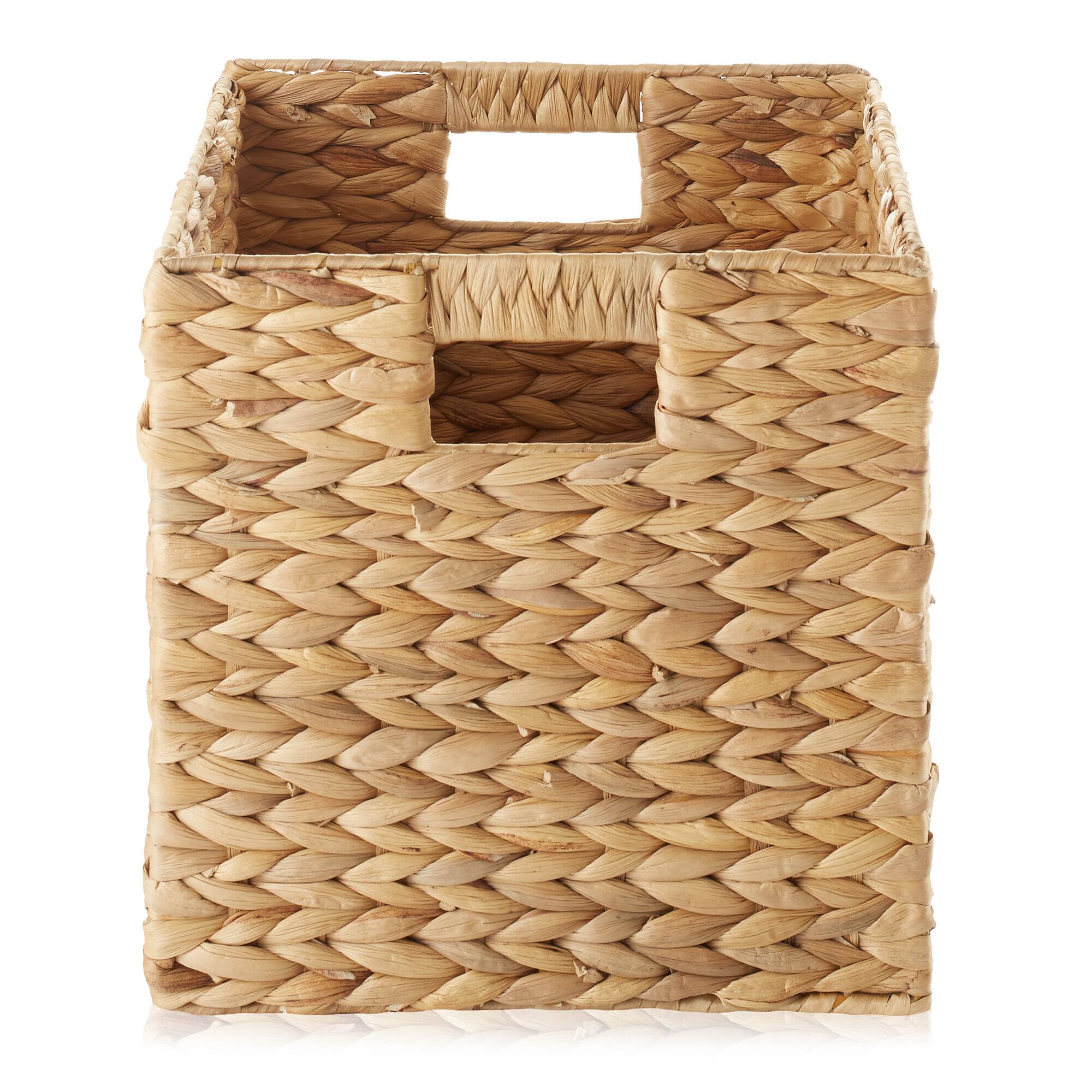 Alt View 3. Casafield - 10.5 x 10.5-in Water Hyacinth Storage Baskets - 4 Pack - Natural.