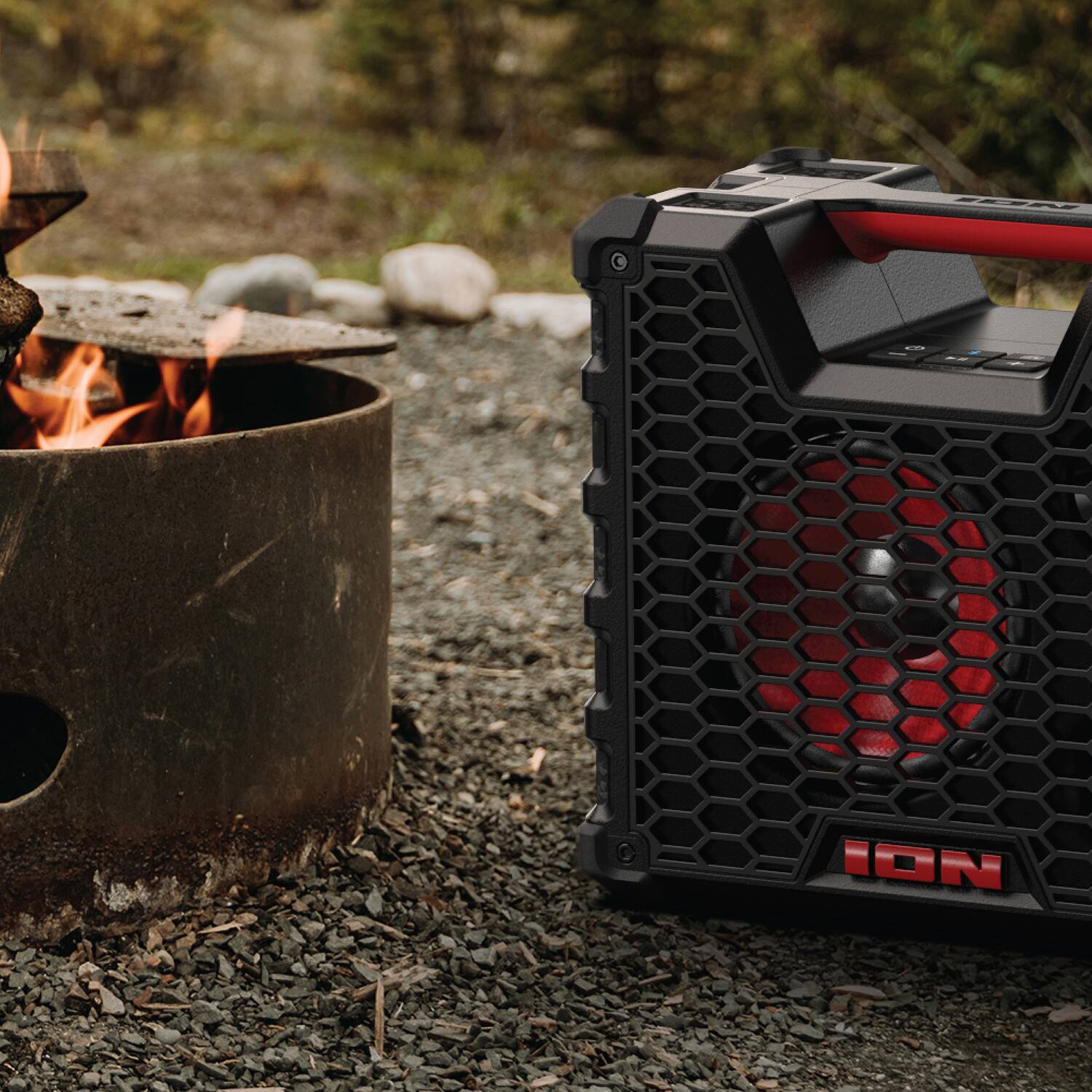 Alt View 1. ION Audio - Tailgater Tough Portable Bluetooth All-Weather Speaker with Lights and Stereo-Link - Black.