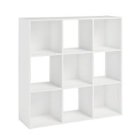 Sauder - Contemporary 9 Cube Organizer Bookcase - White - Front_Zoom