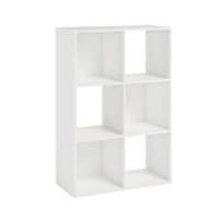 Sauder - Contemporary 6 Cube Organizer Bookcase - Front_Zoom