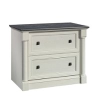 Sauder - Palladia 2-Drawer Lateral File Cabinet - White - Front_Zoom